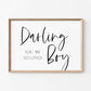 boy nursery wall art darling boy