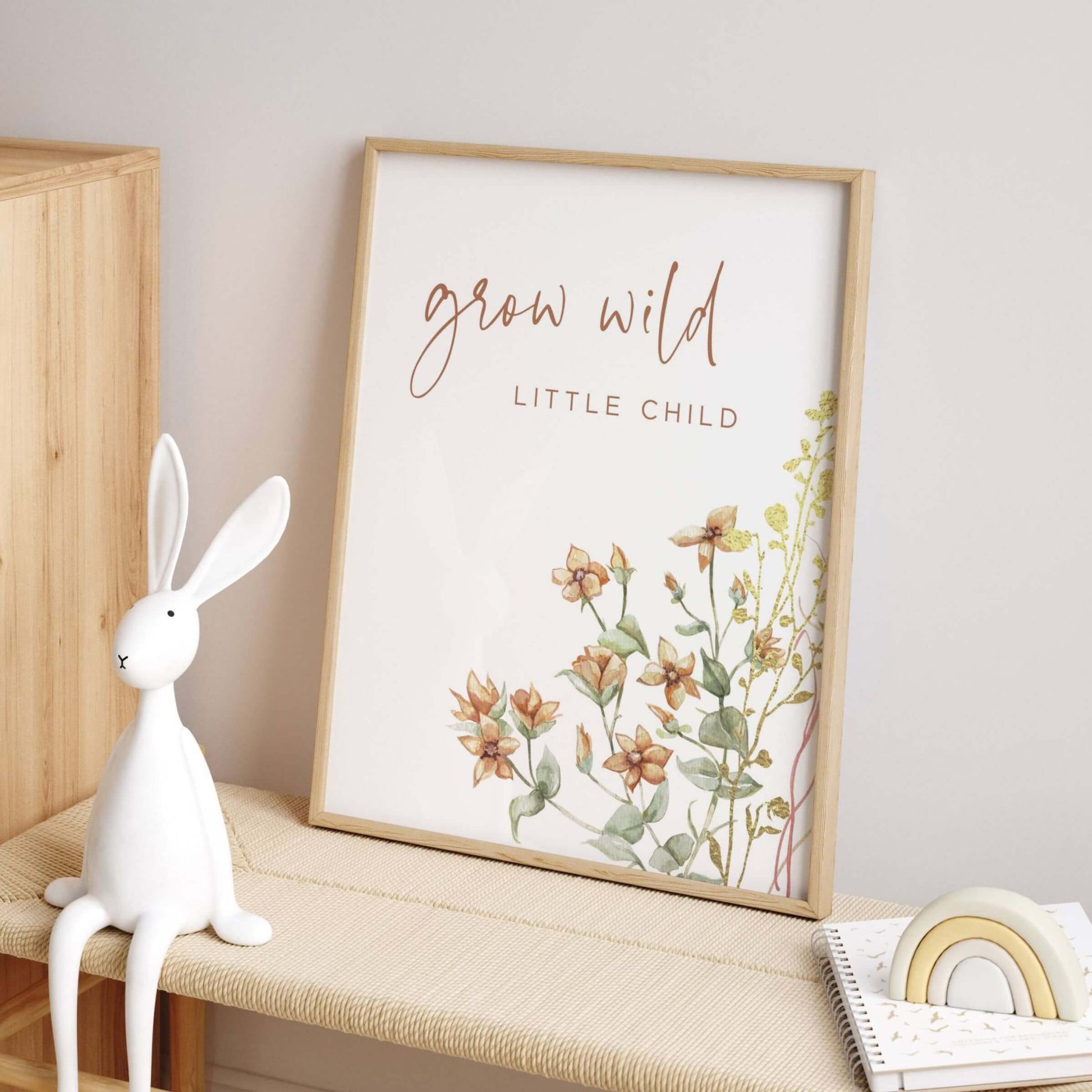 In A Field of Roses SHE IS A WILDFLOWER Sign  Little Girl's Room Wall –  Simple Home & Family