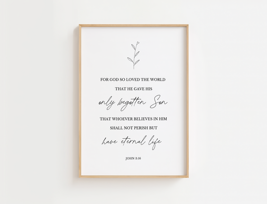 John 3:16 Minimalist