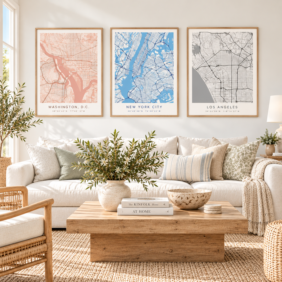 Map Wall Art – Modern Location & Coordinate Prints