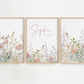  Pastel Flowers Wall Art. Featuring beautiful watercolor blooms in dreamy shades of blush pink, peach, lavender, and cream, 