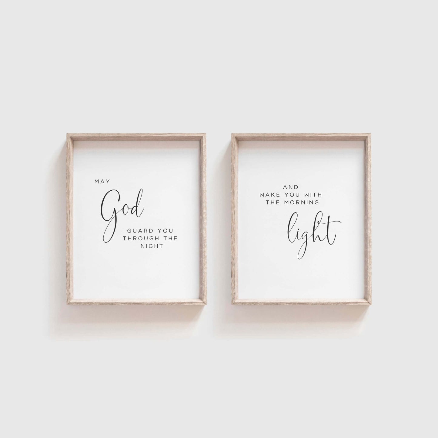 Christian nursery wall art set of 2 prints