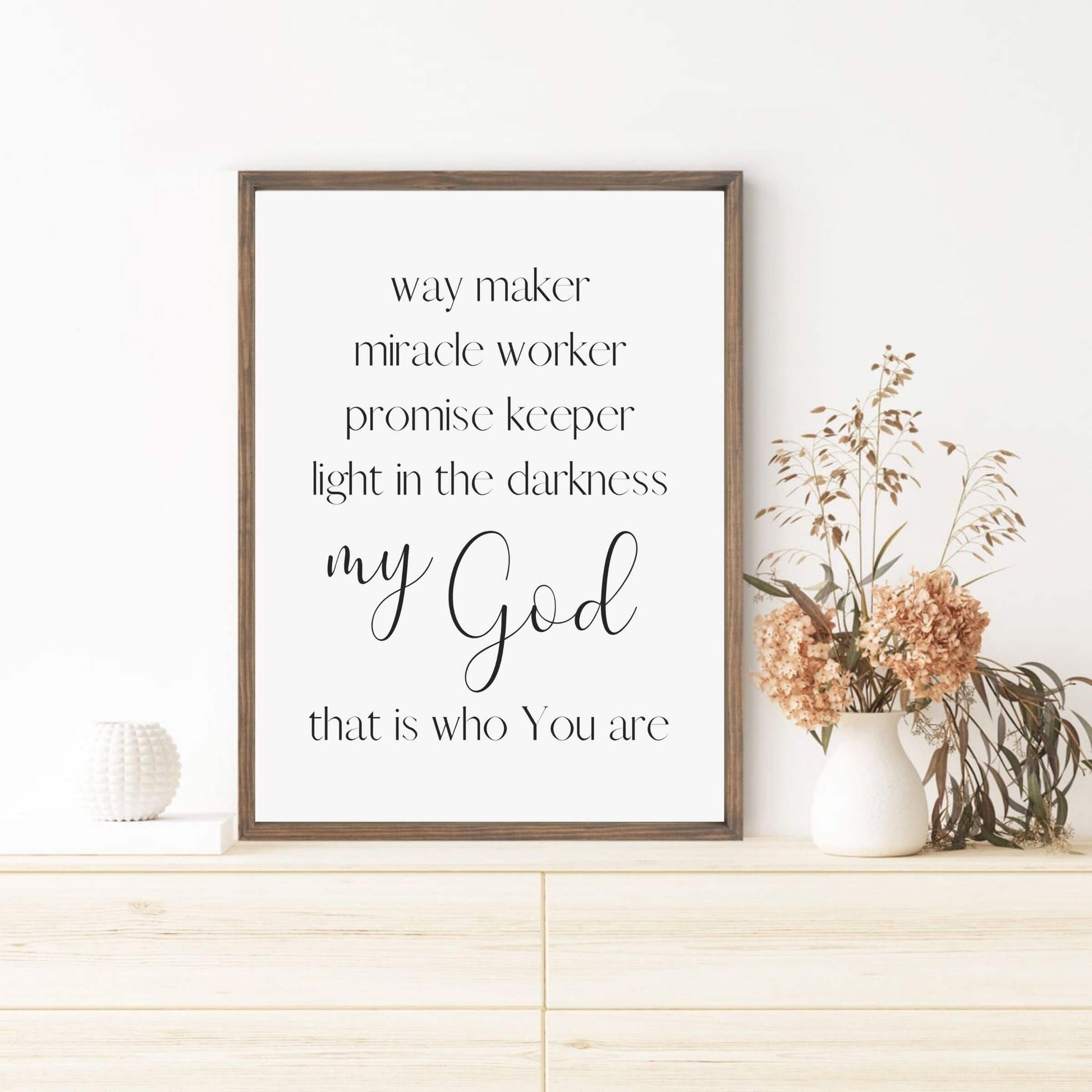 Way Maker Lyrics Sign, Christian Decor, Wooden Sign, Jesus Sign, Miracle Worker, Promise Keeper, My God