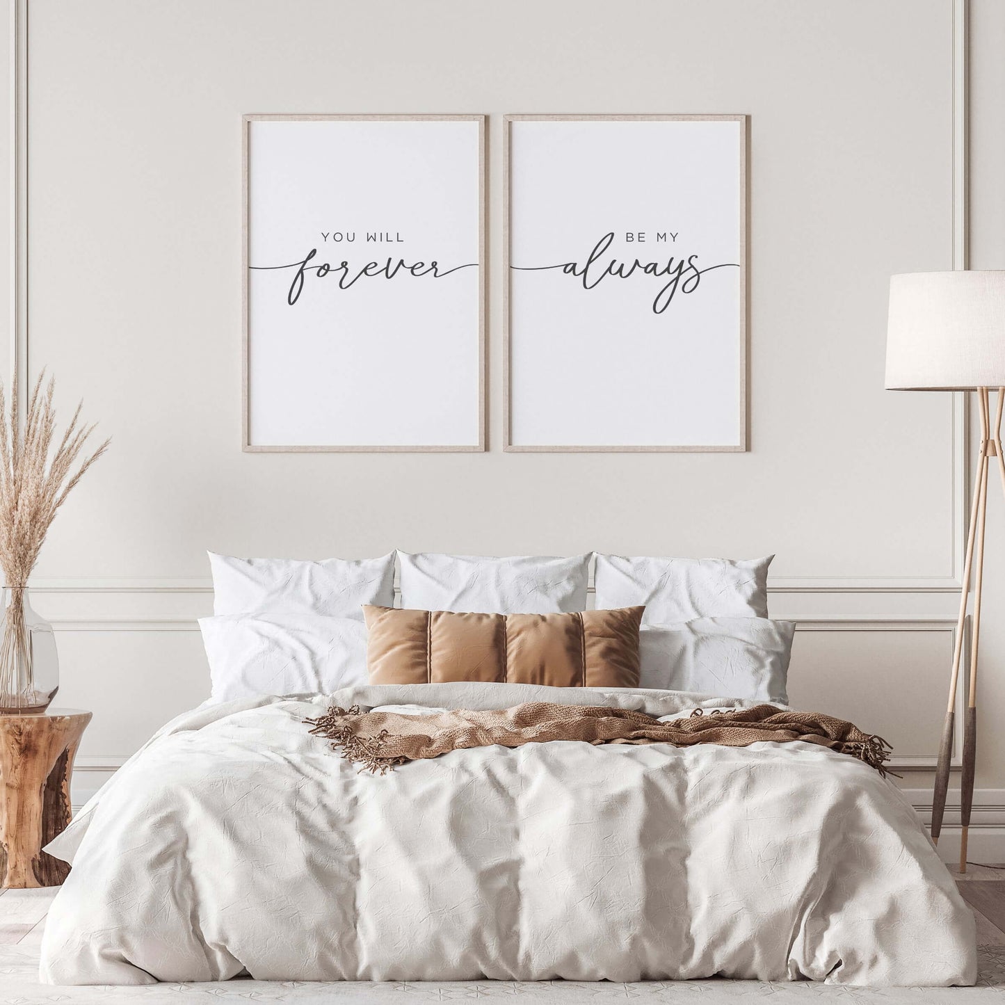 You will forever be my always bedroom art set of 2